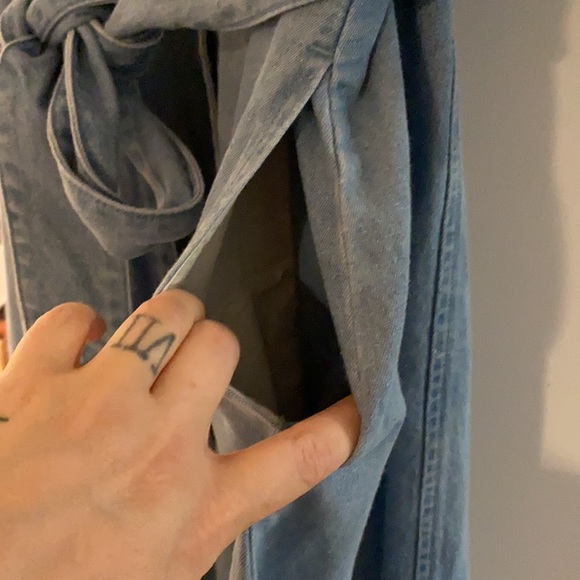 NWT Jean Dress with Puffy Sleeve - Picture 2 of 4